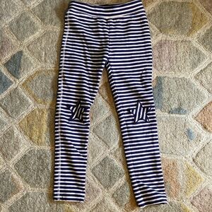 Crewcuts - Striped Cozy Legging with star knee patch - Sz 6